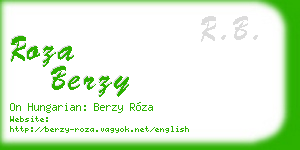 roza berzy business card