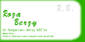 roza berzy business card